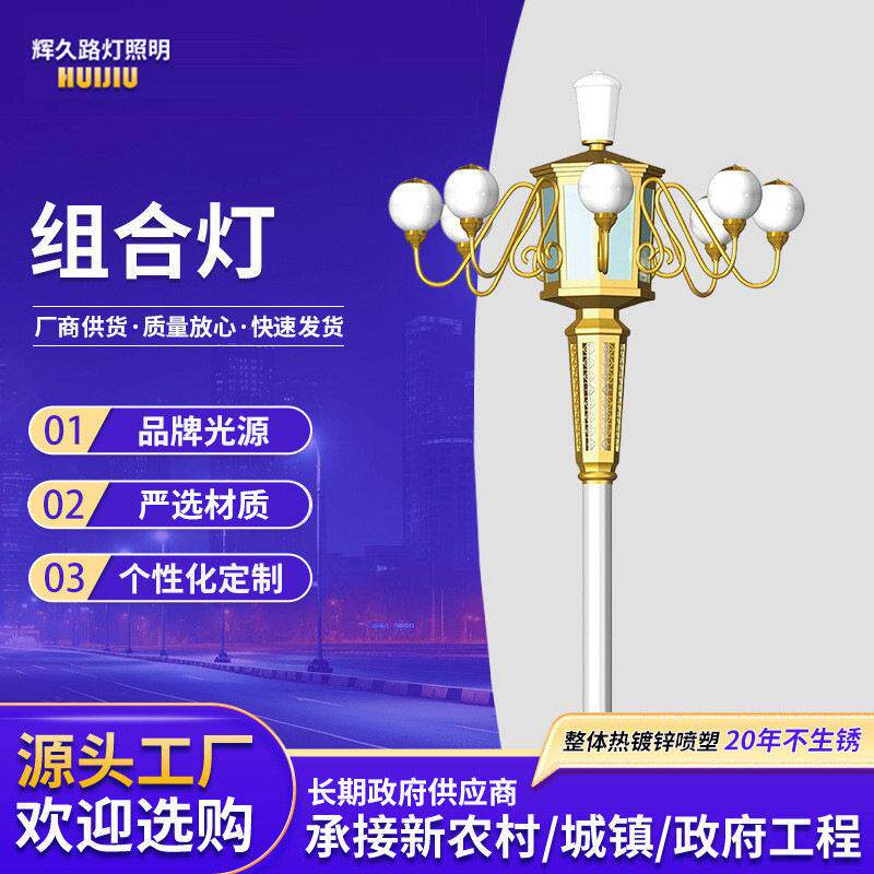 玉兰灯中华灯8-15米景观灯公园别墅庭院灯路灯户外灯LED灯路灯杆