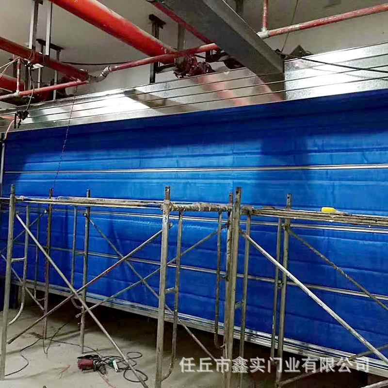 电动无机布防火卷帘车库门地下停车场复合防火快速卷帘门