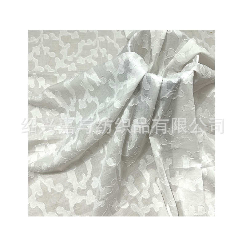 攀藤蔓 全棉大提花剪花 梭织剪花面料 全棉提花布 大剪花面料