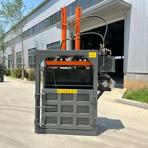 30吨双缸塑料瓶液压打包机矿泉水废纸箱小型立式液压打包机