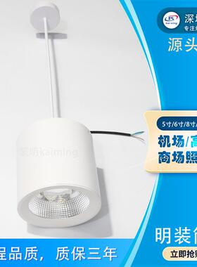 雨篷雨披照明LED筒灯LED站台照明高顶灯40W55W60W100WLED明装射灯