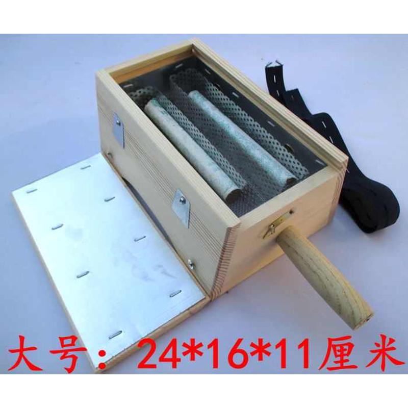 家用实木制艾灸盒加高双槽温灸器具艾绒艾条盒灸肚子背部艾灸箱