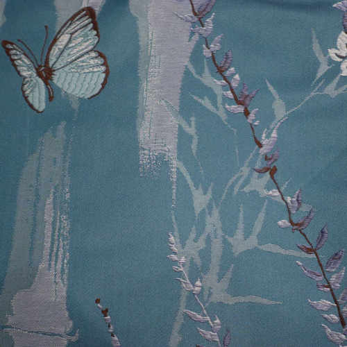 新中式中国风林间蝴蝶红木家具高精密提花抱枕沙发垫布料靠垫面料