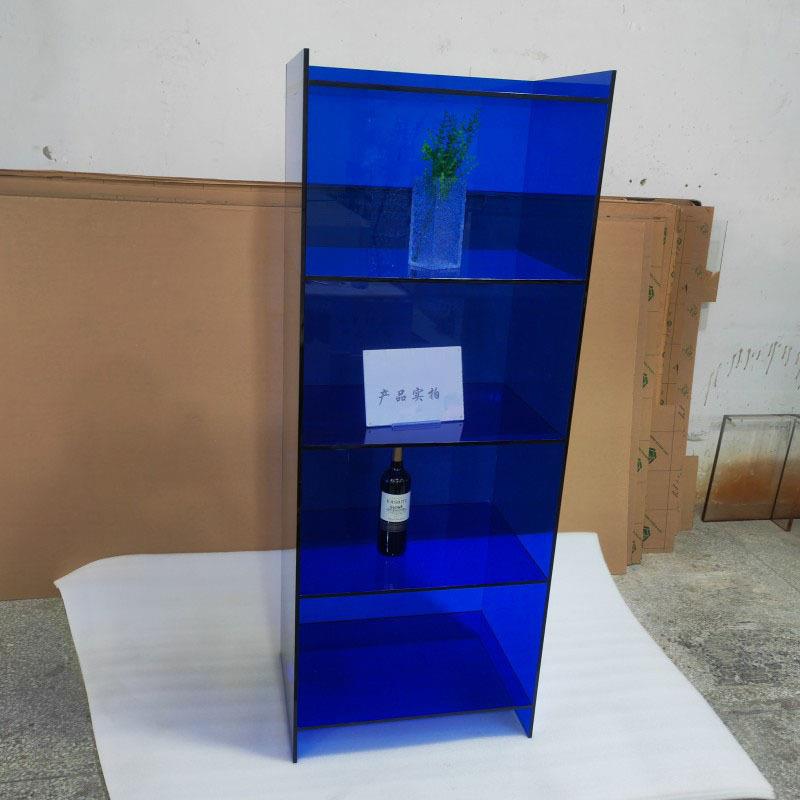 北欧风轻奢窄置物架亚克力客厅小型收纳展示架设计师多层落地书架