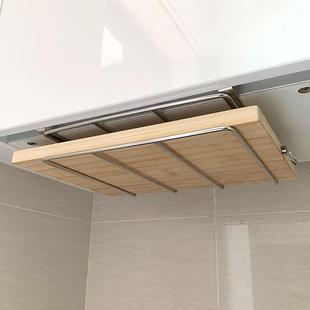 免打孔砧板架不锈钢厨房吊柜悬挂式放锅盖架案板置物架菜板收纳层