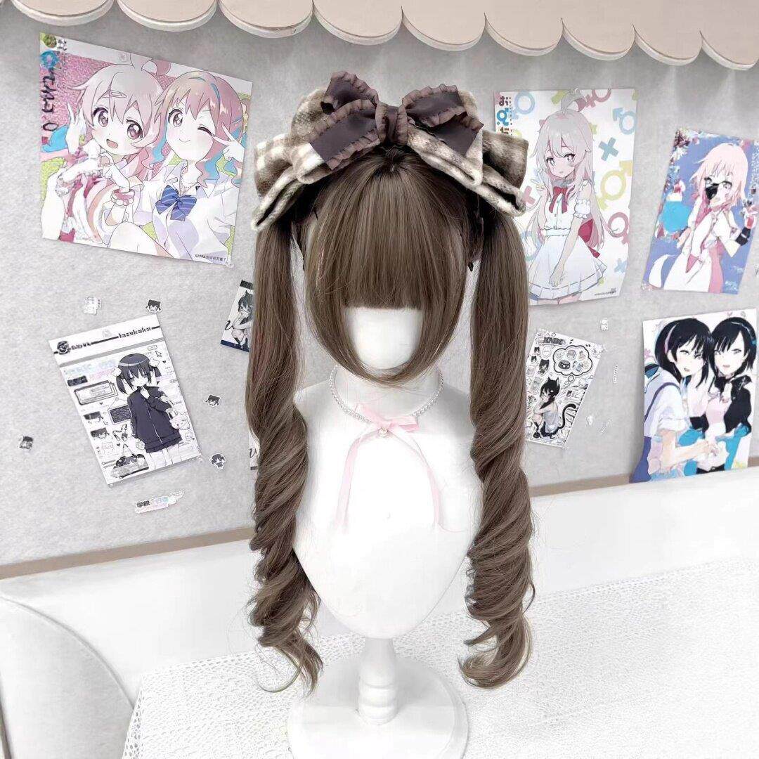 【蜜糖心动】喵喵语假发女80cm长卷发双马尾JK萝莉lolita全头套式