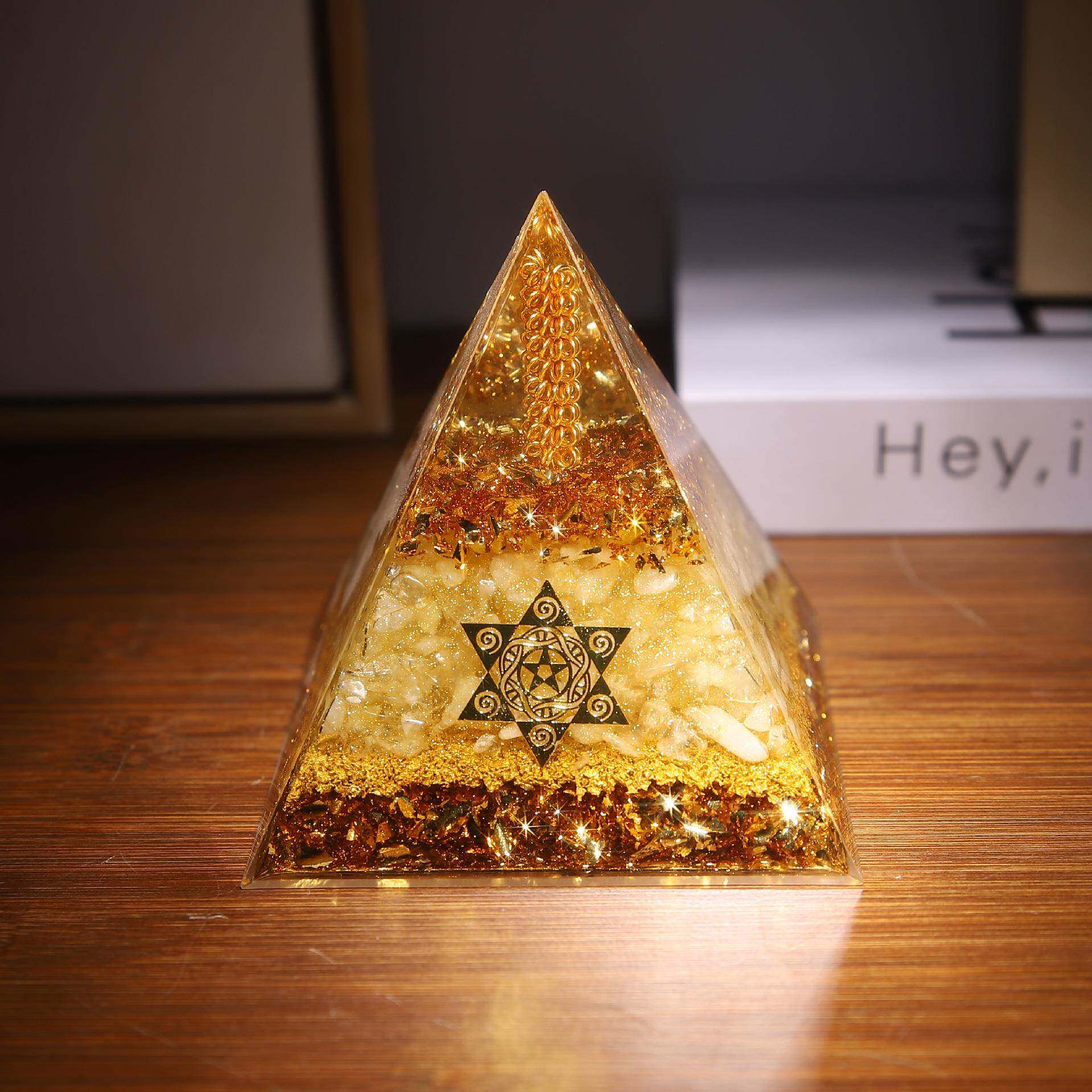新款直销外贸跨境亚马逊爆款吸金金字塔能量塔树脂摆件家居摆件