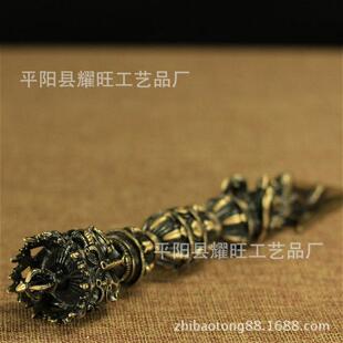 PBC99法器刚 金橛降魔杵巴普杵金刚杵铜金大合号
