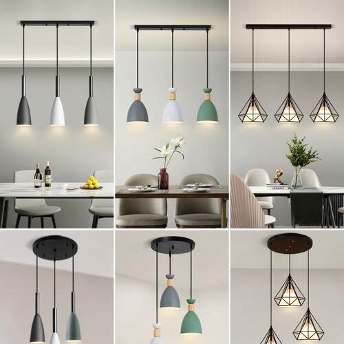 大观园餐厅吊灯北欧现代简约饭厅吊灯饰三头家用餐桌吧台灯具021L