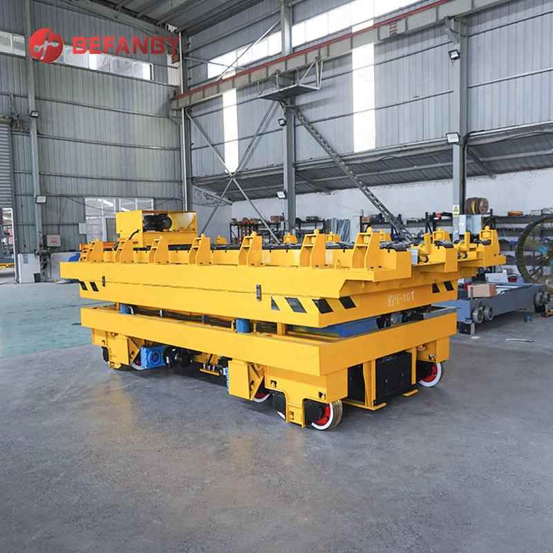 轨道车动定制十轨道车电平移车字KPX-车间电动转运台遥控轨道摆渡