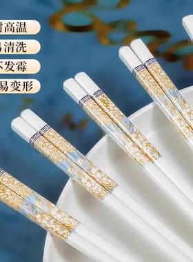 洛威景德镇陶瓷筷子家用高档防霉耐高温2026新款一人一筷白色瓷筷