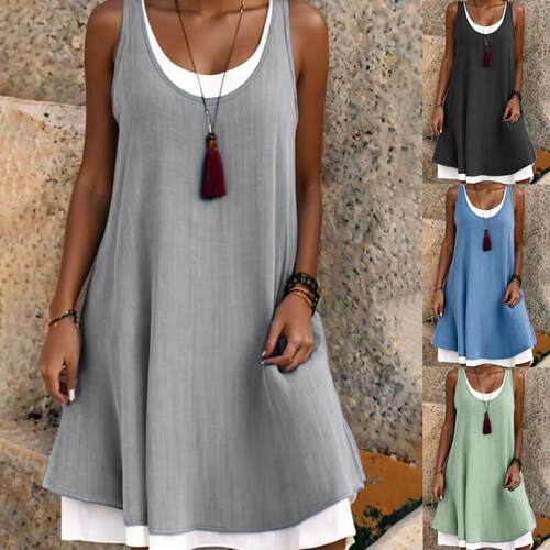 Sleeveless vest skirt 无袖背心裙