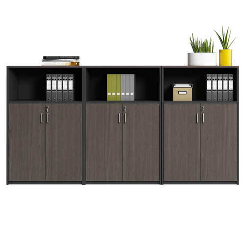 办公室带储物柜隔断锁矮木质资料柜柜柜柜桌边杂物收纳文件柜地柜