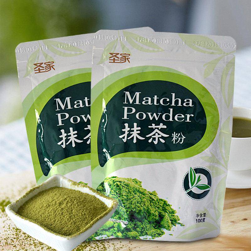 圣家抹茶粉食用绿茶蛋糕欧包雪花酥饼干奶茶布丁冲饮烘焙原料t
