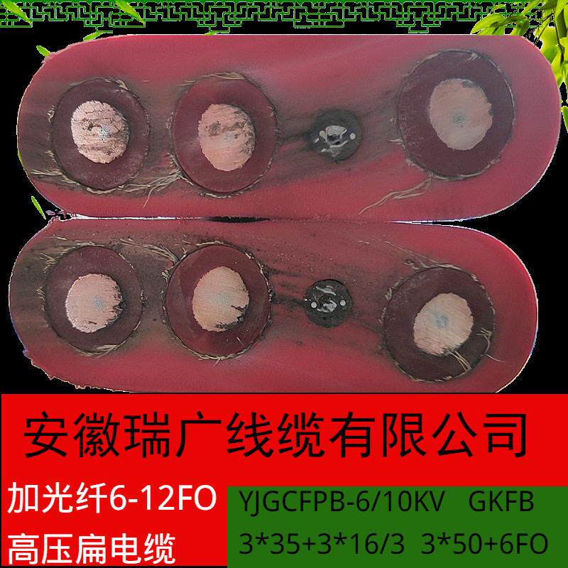 YJGCFPB-6/10KV3*35+1*16安徽瑞广压移动扁电缆3*70+1*25