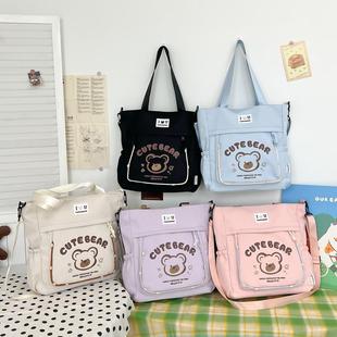 补习袋可双肩痛包双肩手提拎书文件袋透明拉链式女小学生补课包作业书本收纳儿童美术袋一年级试卷补习班书包