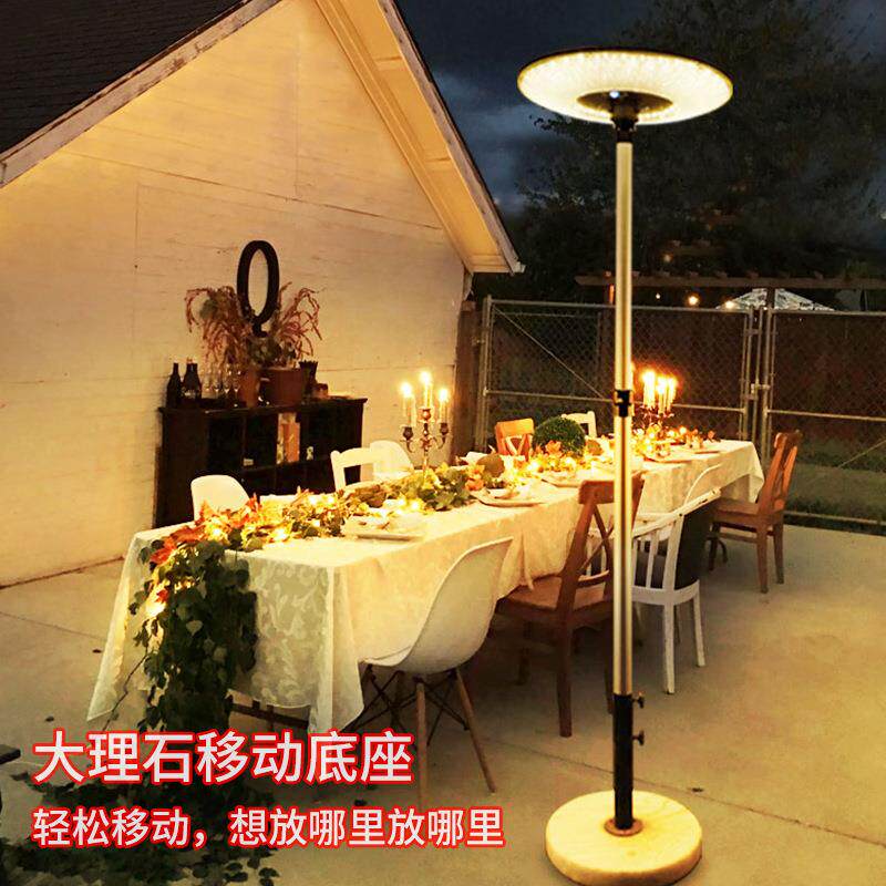 太阳能伸缩杆高度可变户外别墅庭院花园防雨led感应照明灯超亮