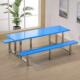 食堂餐桌椅椅学校学生员工厂人6人8人连体桌快餐户YL 011外不锈钢