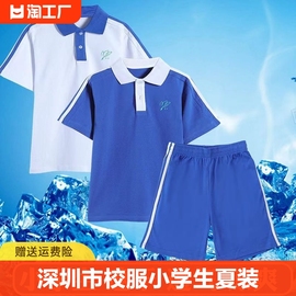 深圳市校服统一小学生，速干夏季礼服男女短袖，上衣短裤衬衣短裙套装