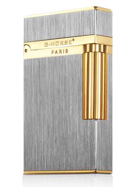 正品法防国hrse正品男朗声g打火o机定制风充气复古超薄个性纯黄铜