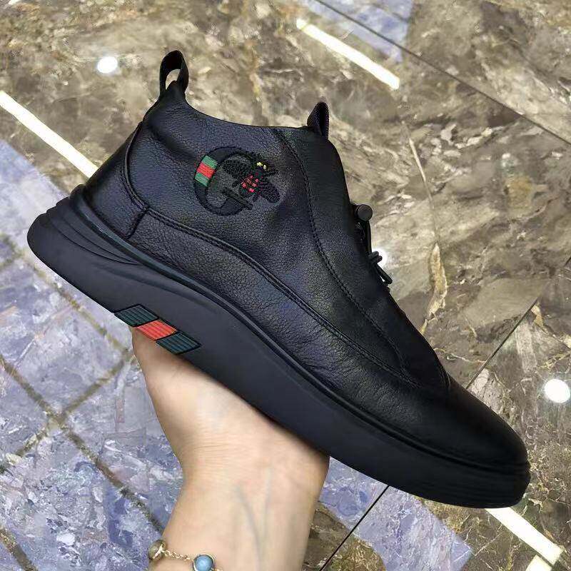 潮流时尚休闲牛皮软底板鞋2025秋冬新款男鞋保暖加绒加厚真皮棉鞋