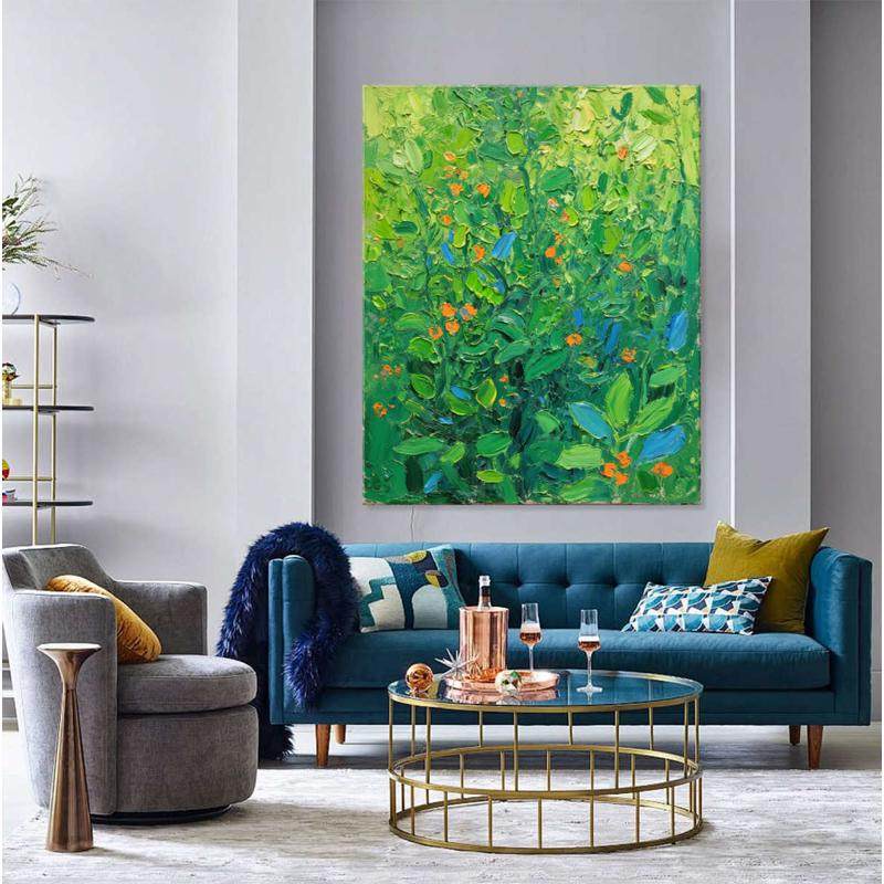 客厅挂画背景墙感感装饰画玄关沙发直销高级卧室绿色抽象工厂高级,家居饰品,油画,淘宝优惠券,粉丝福利购,淘宝优惠卷
