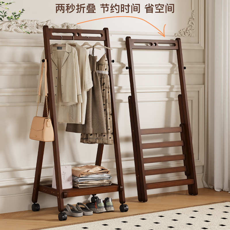 卧室落地衣帽架门后挂衣架家用衣架室内简易房间晾衣服架子可折叠