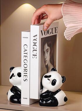 熊BGN治愈情绪小书摆件电视酒柜子客厅办公室猫高级感房书立装架