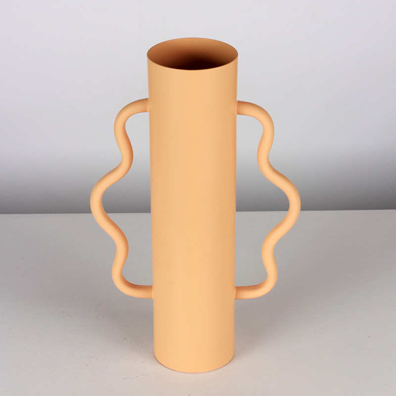 双耳器摆件装饰品样板房玄关家居艺术不规则花软创意北欧花瓶几何