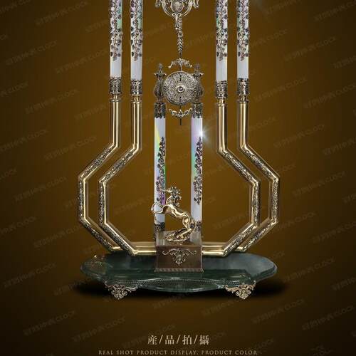 客厅落地钟欧式立钟青古铜水晶落地钟 客厅豪华别墅立钟