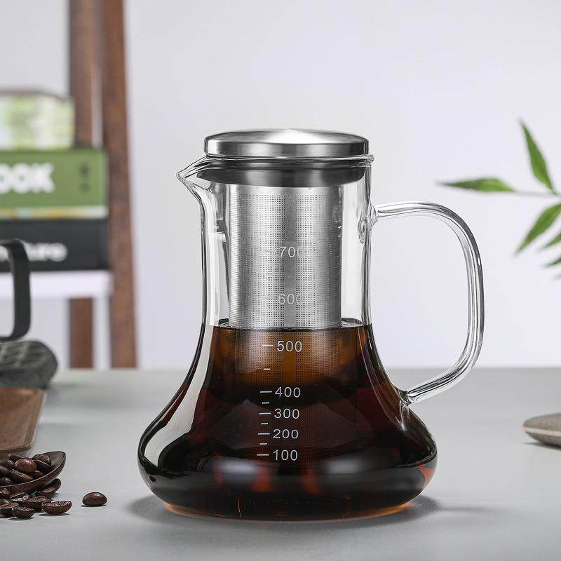供应现货高硼硅玻璃冷萃壶 咖啡壶 玻璃咖啡家用冷水壶泡茶壶