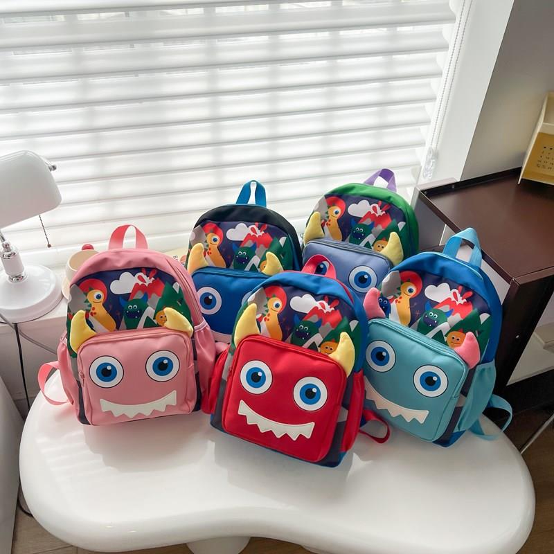 小怪兽宝宝背包超萌2岁-5岁儿童书包男童幼儿园小女孩可爱双肩包