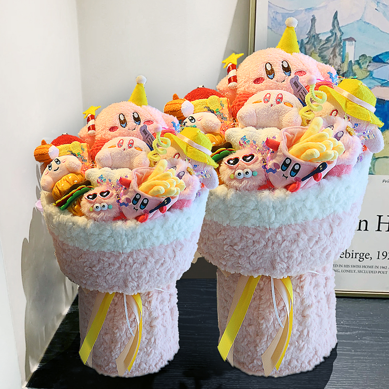 星之卡比公仔kitty玩偶花束送女朋友520情人节生日礼物汉堡薯条