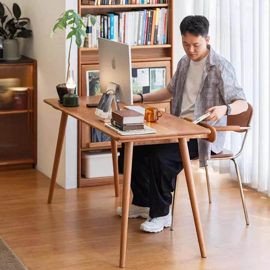 北欧实木书桌 家用小户型带抽屉多功能电脑桌书房简约工作写字台