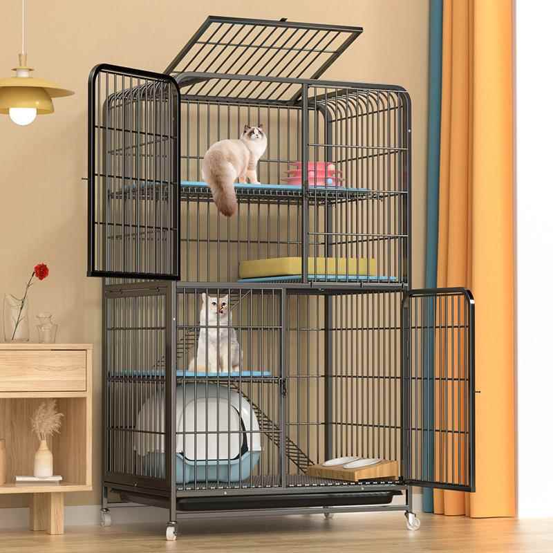猫笼子别墅超大自由空间家用室内带厕所一体两层猫屋猫咪猫窝猫舍