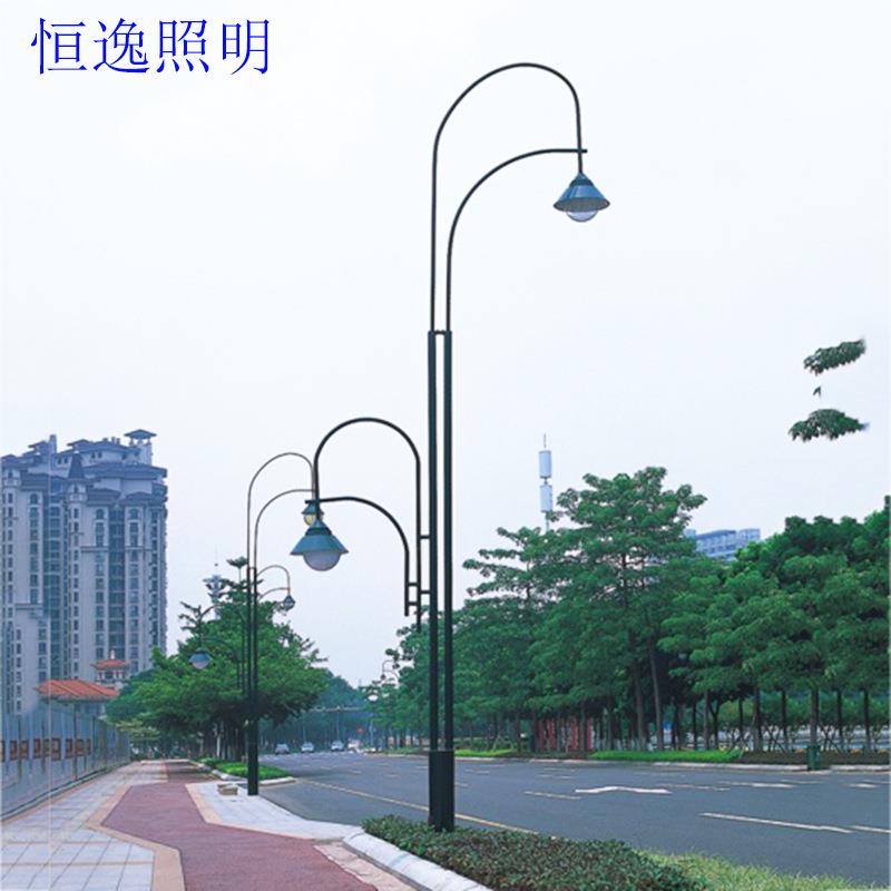 双杆高低臂道路灯led路灯头模组路灯新农村建设照明灯大型落地灯
