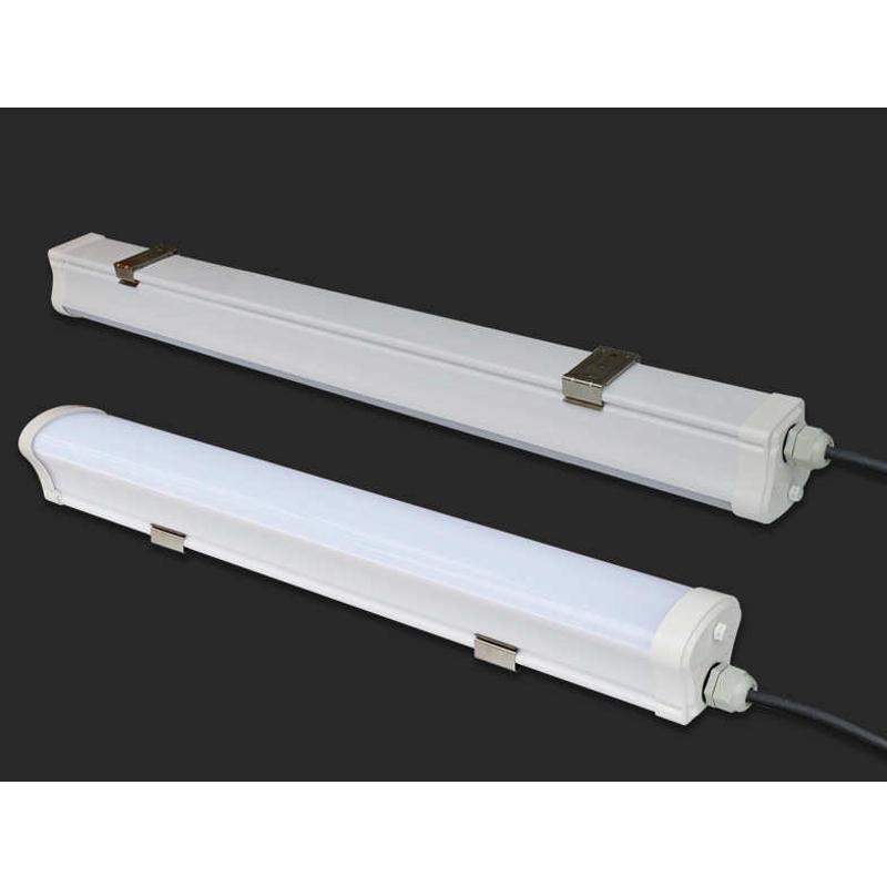 LED三防灯铝壳48W防水平板灯超薄宽面支架灯食品厂冷库条形照明灯