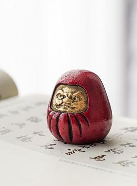 高档达摩 日本铁口南部铁器 铁文镇书镇铸镇纸平安进开运书房摆件