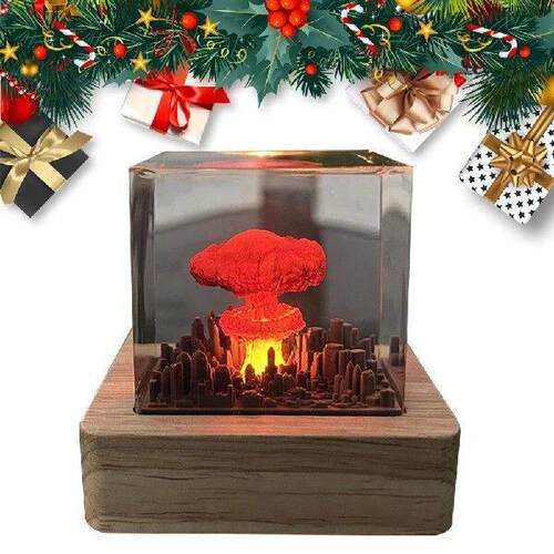 Mushroom Cloud Light Ornaments Resin Nuclear Bomb Explosion