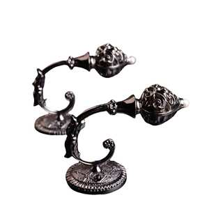 新款 简约客厅卧室镂空镶钻合金窗帘挂球挂钩墙钩壁钩轻奢窗帘配件