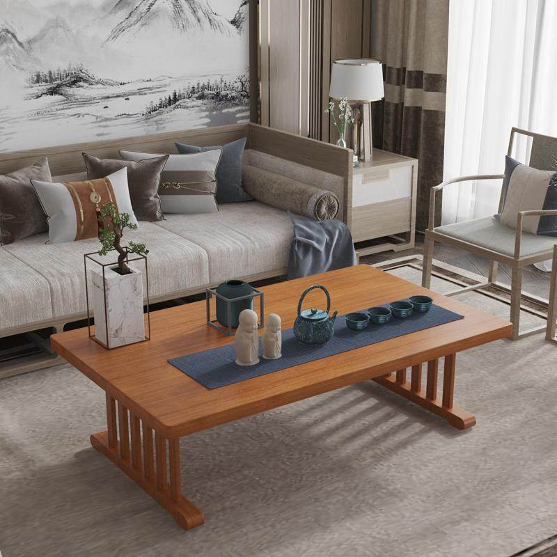 正品新中式实台木功夫茶几小户型客台厅茶几桌矮家用简约茶阳茶桌
