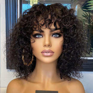Water Wave Short Curly Human Hair Wigs真人发humanhairwig