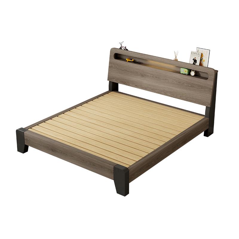 7W厂家直销耐用床架1米2承重出租床实木现代简约单人静音双人稳固