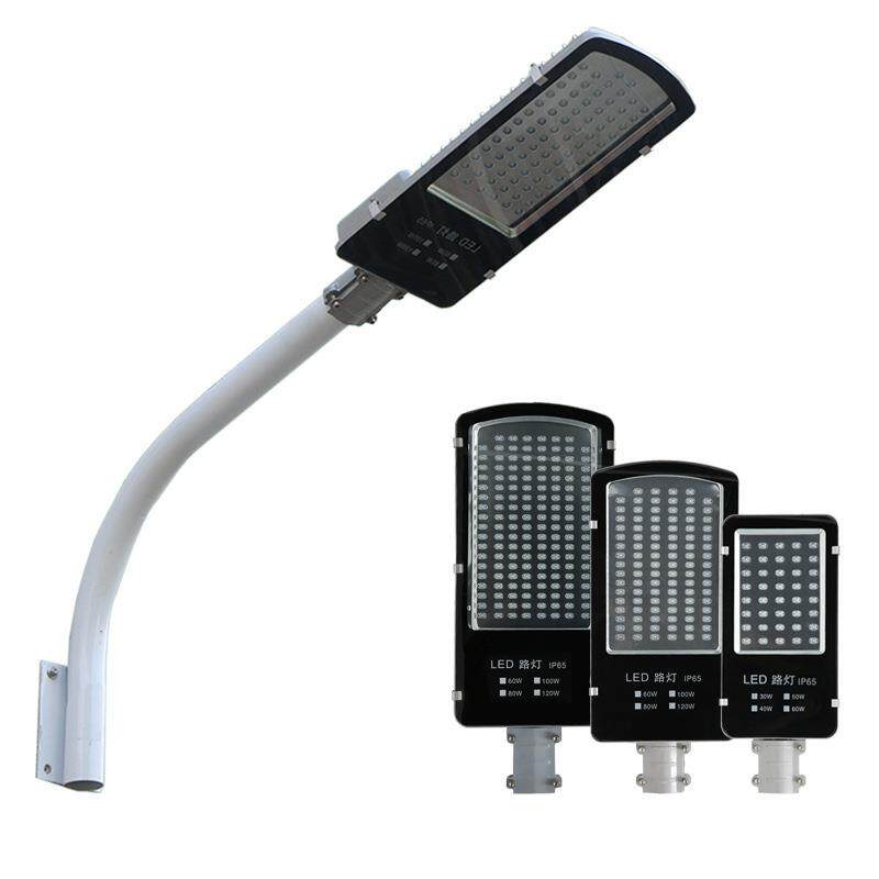 led路灯防水80w100w220W小区超亮乡村道路户外灯新农村庭院挑臂灯