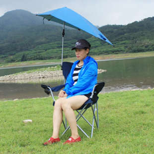 霁航户外休闲折叠遮阳椅便携式钓鱼沙滩椅露营椅剧组椅靠背椅 伞