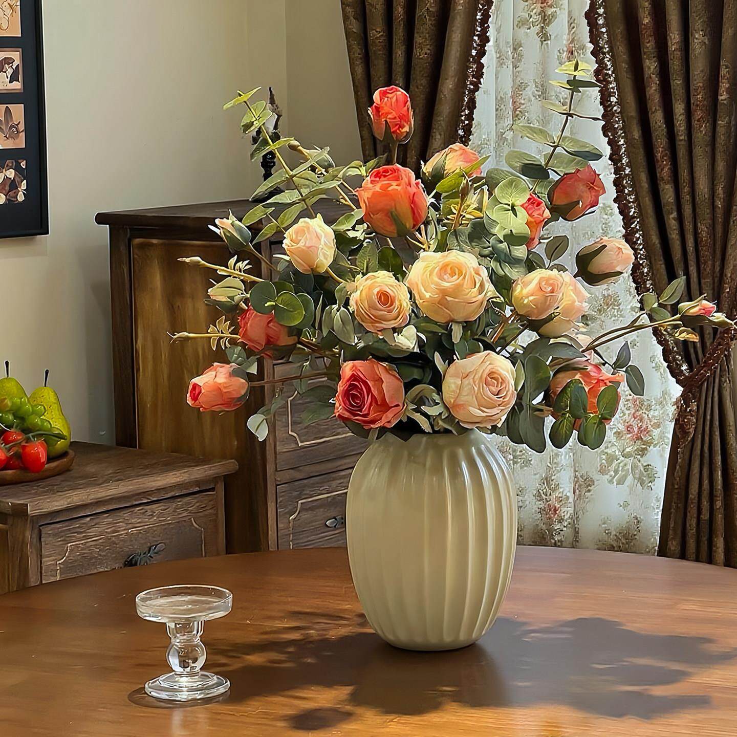 彷真花束假花彷真花摆设高级感逼真客厅插花餐桌装饰品花艺摆件