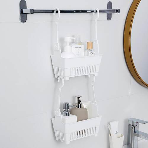 Bathroom Hanging Storage and Drainage Basket, Kitchen Fruit