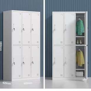 工厂二门挂衣钢制换衣宿舍带衣柜锁柜柜更衣柜铁皮柜柜储物柜员工