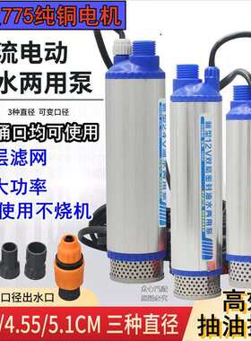 直流电动油水两用泵12v抽油抽水泵迷你自吸泵家用二相电潜水泵