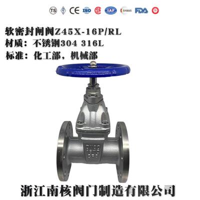 软密封闸阀Z45X-101625不锈钢304316L法兰连接防腐暗杆设计螺杆